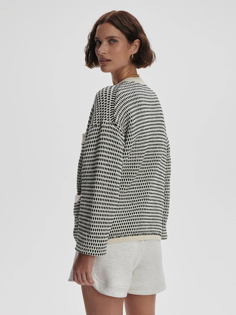 (取寄) バーリー レディース テクスチャー ニット ジャケット Varley women Tidewell Textured Knit Jacket birch multi stitch Tidewell Textured Knit Jacket | Varley US
