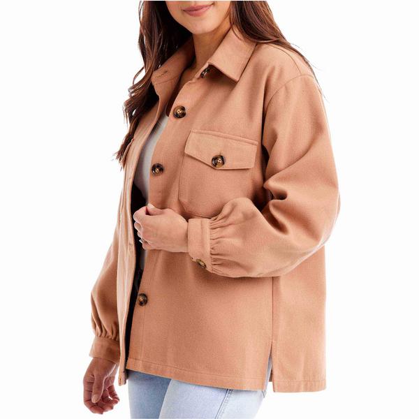 Whitman Felt Shacket {Tan} – Kelly Fields Boutique