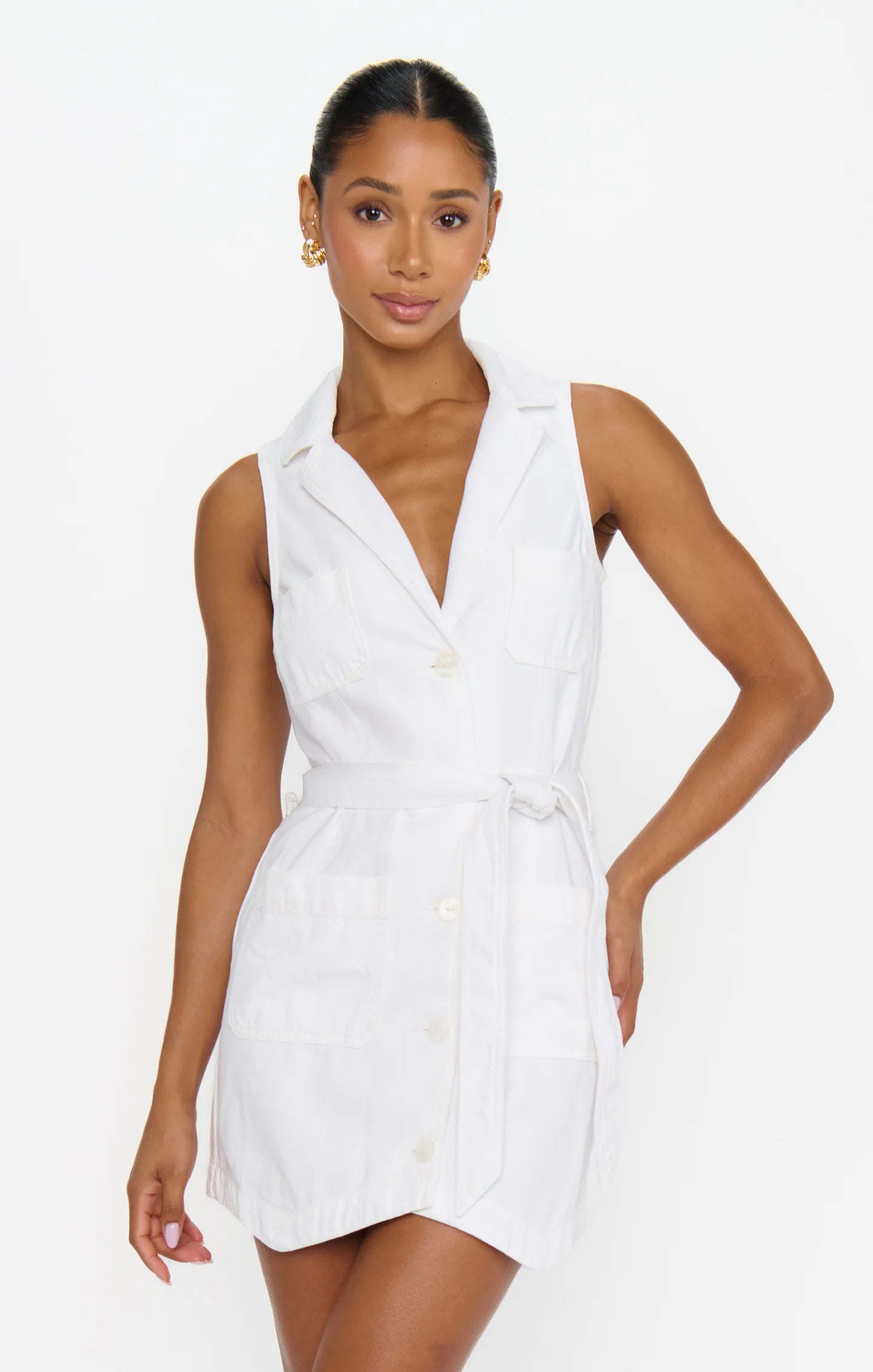 knee length dresses for ladies Forever More Mini Dress White