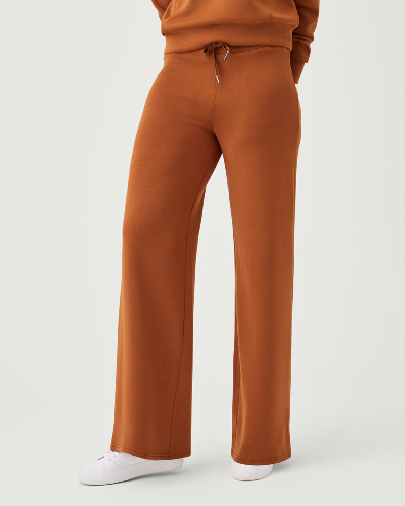 AirEssentials Wide Leg Sweatpants in Butterscotch Brown