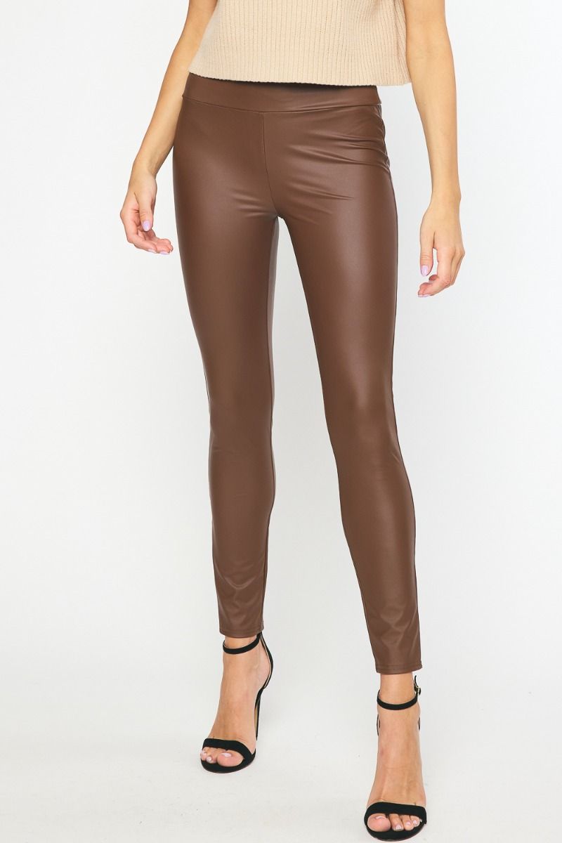 Faux Leather Legging {Brown} – Kelly Fields Boutique
