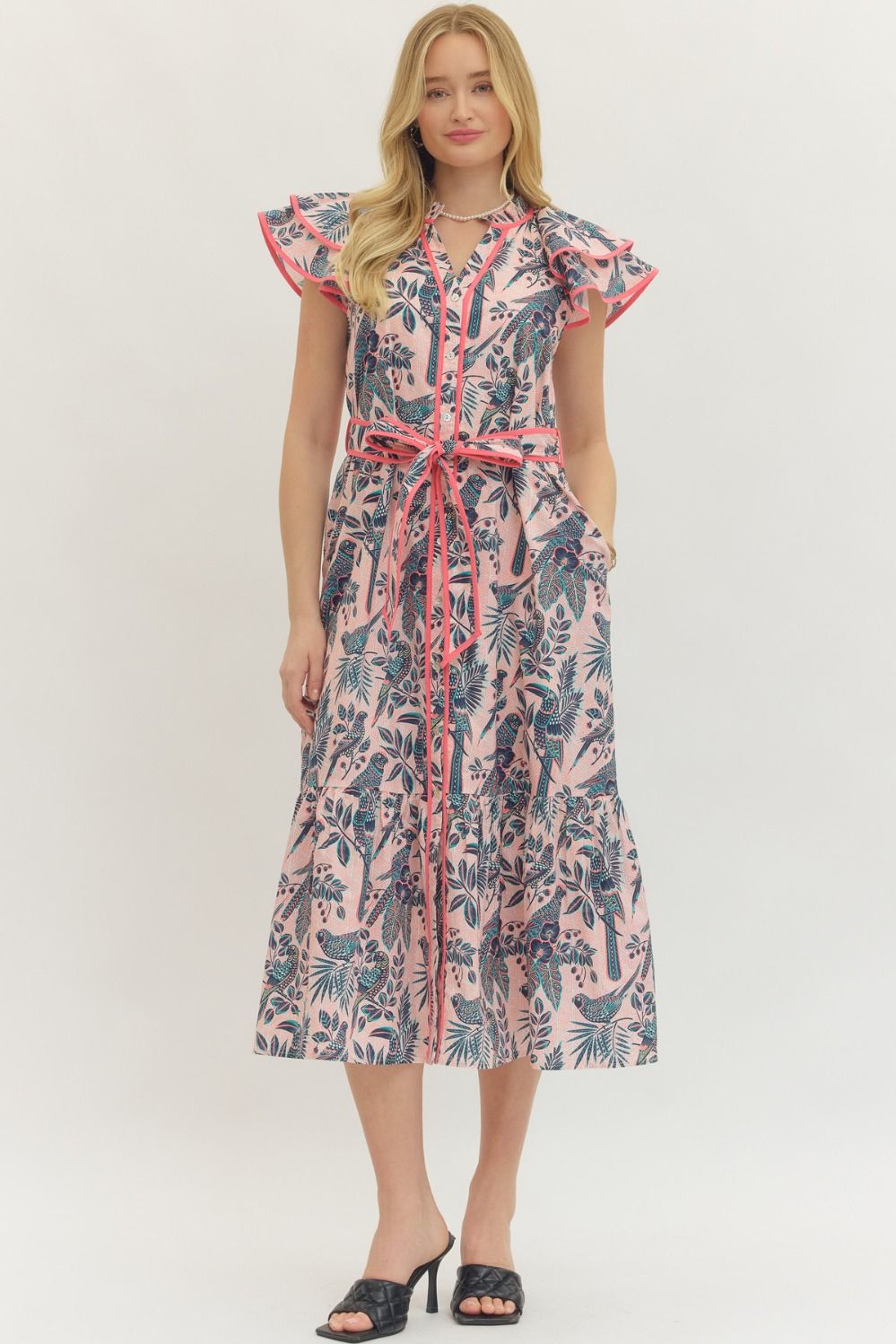 floral summer dress maxi Floral Summer Maxi Dress Floral Print / L